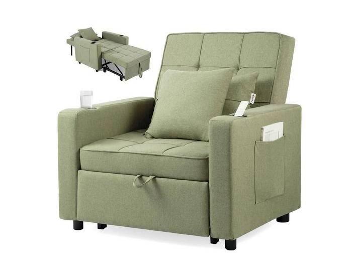 Makika Relaxliege Schlafsessel Schlafsofa Couch Tommy klappbar in Grün von OTTO