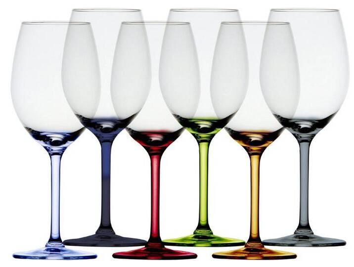 Marine Business Weinglas Weinglas Party Color Base, Set 6 Stück, unzerbrechlich, farbig, Ecozen, Ecozen, weiß von OTTO