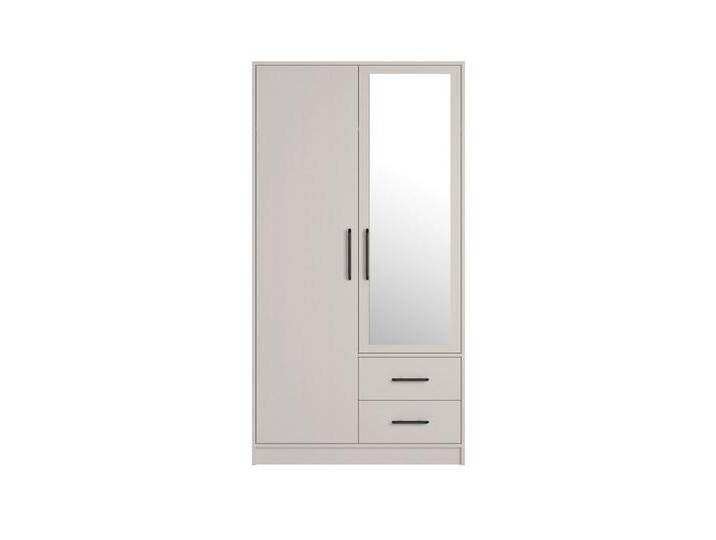 Marmex Möbel Drehtürenschrank SMART 3C+Spiegel zweitüriger Garderobenschrank 100 x 190 x 56 Kleiderstange, Schubladen, Spiegel, Kleiderschrank von OTTO