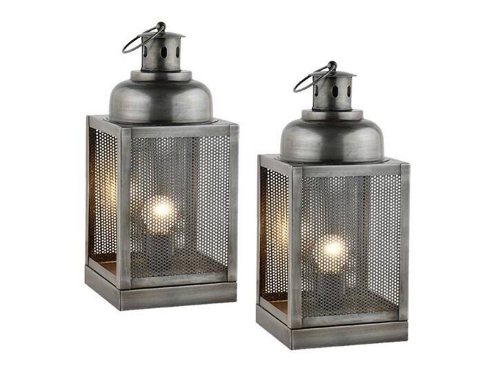 Marrakesch Orient & Mediterran Interior Nachttischlampe 2er Set Moderne Lampe Tischlampe Nachttischlampe Ceed Silber, E27, Handarbeit, grau, 2 St. Marrakesch Orient & Mediterran Interior Nachttischlampe 2er Set Moderne Lampe Tischlampe Nachttischlampe Ceed Silber, E27, Handarbeit, grau, 2 St. von OTTO