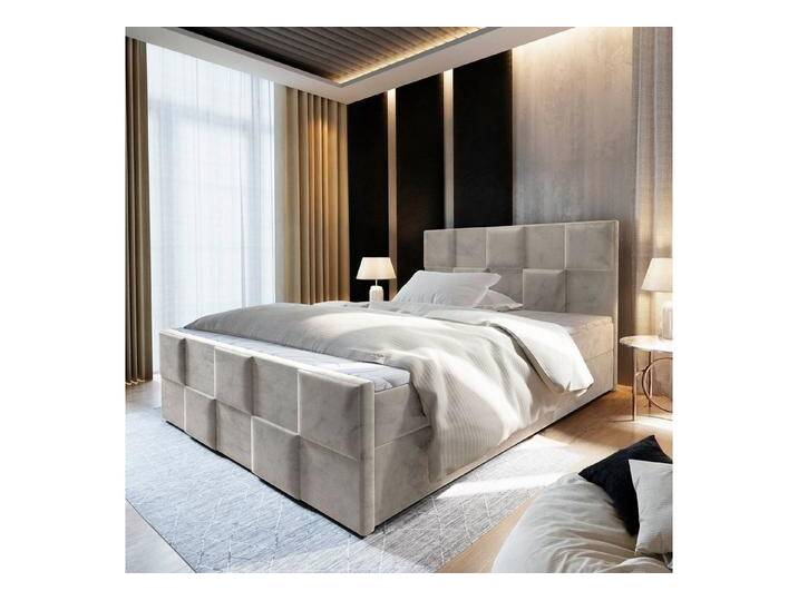 Masseno Boxbett MONA 140x200 cm mit Bonell Matratze und Topper, beige, PAROS 02 von OTTO