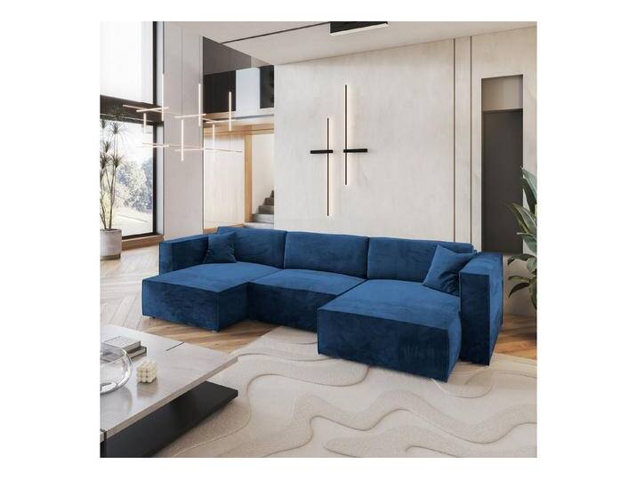 Masseno Ecksofa SARMO mit Schlaffunktion U-Form, Sofa mit Bettkasten, blau, MONOLITH 77 Masseno Ecksofa SARMO mit Schlaffunktion U-Form, Sofa mit Bettkasten, blau, MONOLITH 77 von OTTO