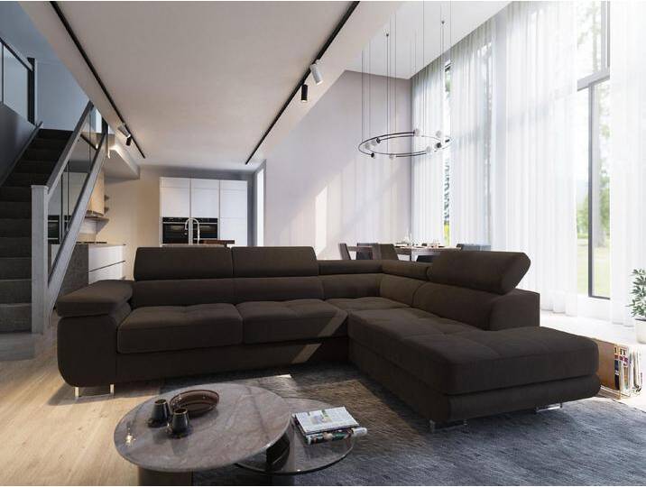 Masseno Ecksofa SELVA mit Schlaffunktion L-Form, Sofa mit Bettkasten, braun, Lieferung Bordsteinkante, MONOLITH 29 Masseno Ecksofa SELVA mit Schlaffunktion L-Form, Sofa mit Bettkasten, braun, Lieferung Bordsteinkante, MONOLITH 29 von OTTO