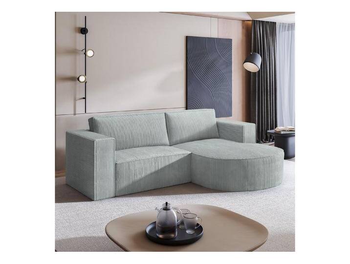 Masseno Ecksofa SORELA mit Schlaffunktion L-Form, Sofa mit Bettkasten, grau, Lieferung Wohnung, POSO 55 von OTTO
