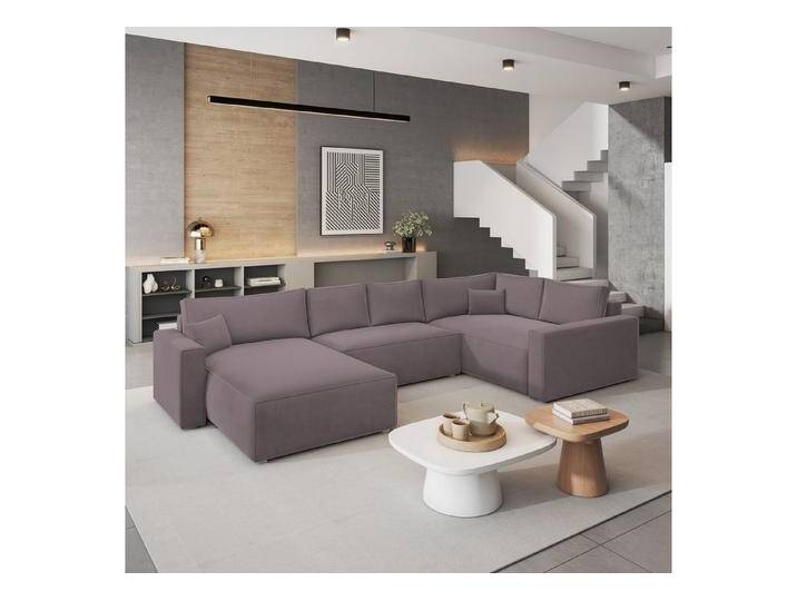 Masseno Ecksofa VELAMI mit Schlaffunktion U-Form, Sofa mit Bettkasten, lila, Lieferung Wohnung, MONOLITH 62 von OTTO