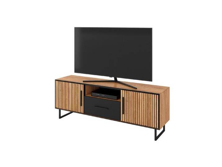 Massivart® TV-Board BELLA 185 cm / Massivholz Eiche geölt / Lowboard, 2 Türen / 1 Schublade / 1 offenes Fach / Soft-Close-Funktion, beige von OTTO