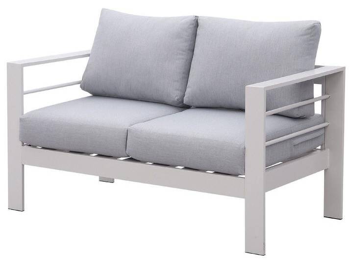 MeXo Gartenlounge-Set Gartenmöbel Set Aluminium Loungeset für Terrasse Balkon, (weiß, harmonieren mit Licht bei Nacht, 1-tlg., Passt zum skandinavischen, mediterranen oder minimalistischen Stil), wetterfest Gartensofa Loungesofa Balkonsofa für 1-2 Personen von OTTO