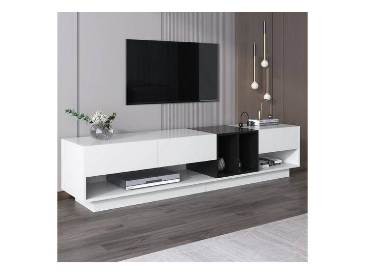 Merax Lowboard TV-Board, TV-Schrank, hochglanz mit Schubladen und offenen Fächer,Breite 190cm, weiß, Korpus: Weiß Merax Lowboard TV-Board, TV-Schrank, hochglanz mit Schubladen und offenen Fächer,Breite 190cm, weiß, Korpus: Weiß von OTTO