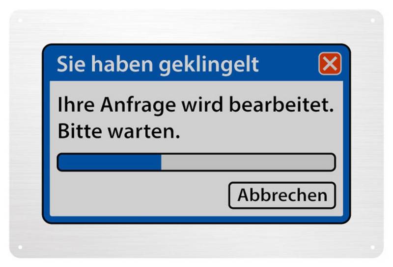 Metallschild Anfrage - Grau - Blech-Schild Metallschild Anfrage - Grau - Blech-Schild von OTTO