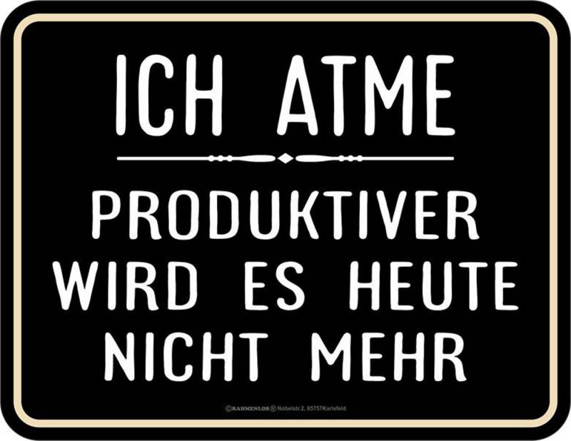 Metallschild ich atme - Fun-Schilder - Blech-Schild Metallschild ich atme - Fun-Schilder - Blech-Schild von OTTO