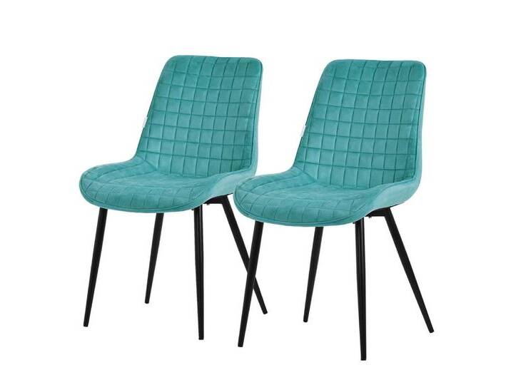 Ml-Design ML-DESIGN Polsterstuhl Esszimmerstühle mit Rückenlehne moderne Design Lounge mit Metallbeinen (2 St), Wohnzimmerstuhl Esstischstühle 2er Set Küchenstuhl Samt, blau von OTTO