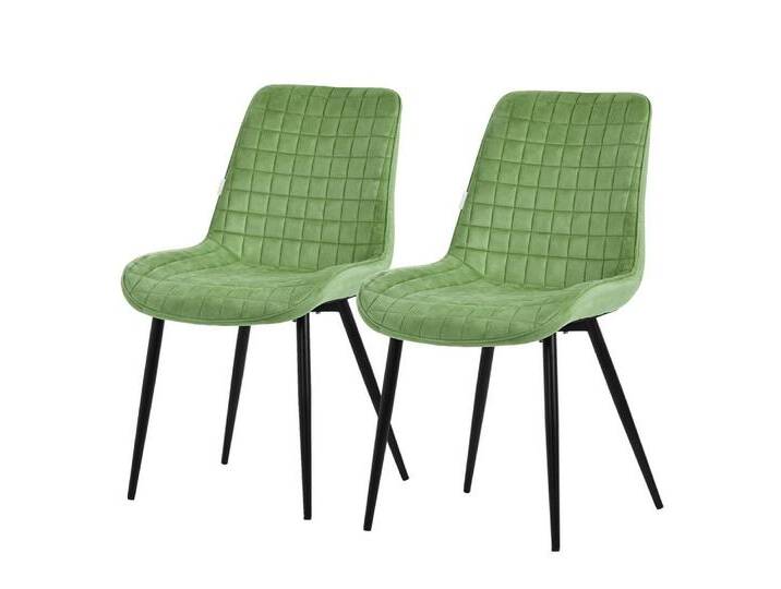 Ml-Design ML-DESIGN Polsterstuhl Esszimmerstühle mit Rückenlehne moderne Design Lounge mit Metallbeinen (2 St), Wohnzimmerstuhl Esstischstühle 2er Set Küchenstuhl Samt, grün von OTTO