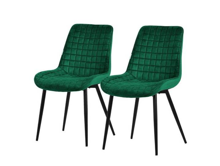 Ml-Design ML-DESIGN Polsterstuhl Esszimmerstühle mit Rückenlehne moderne Design Lounge mit Metallbeinen (2 St), Wohnzimmerstuhl Esstischstühle 2er Set Küchenstuhl Samt, grün von OTTO