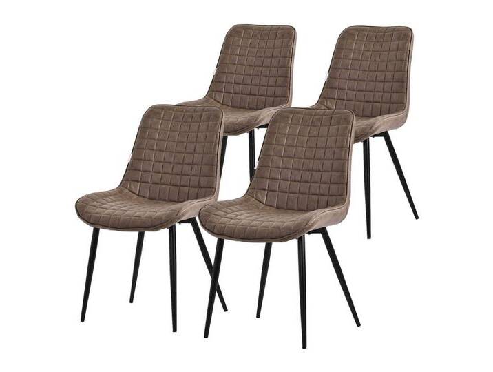 Ml-Design ML-DESIGN Stuhl Esszimmerstühle mit Rückenlehne moderne Design Lounge Küchenstühle (4 St), Polsterstuhl Esstischstühle 4er Set Küchenstuhl PU-Leder, braun, Kunstleder von OTTO
