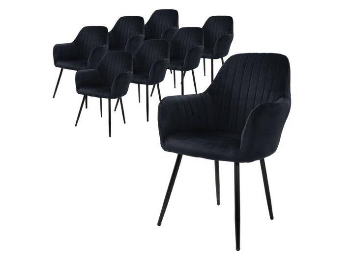 Ml-Design ML-DESIGN Stuhl Esszimmerstuhl mit Rücken- und Armlehne Polsterstuhl mit Metallbeinen (Komplett-Set) von OTTO