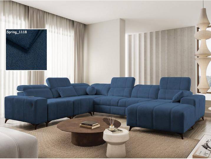 Möbel für Dich Wohnlandschaft Wohnlandschaft XXL Dafne 8 in U-Form mit USB, mit freistellbarem Hocker, 2 Bettkästen und verstellbaren Kopfstützen, blau Möbel für Dich Wohnlandschaft Wohnlandschaft XXL Dafne 8 in U-Form mit USB, mit freistellbarem Hocker, 2 Bettkästen und verstellbaren Kopfstützen, blau von OTTO