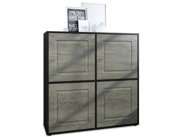 Möbelhandel Klipenstein Highboard NOAH V2, Kommode Schrank Landhaus, Korpus Schwarz matt, Beton Dunkel Möbelhandel Klipenstein Highboard NOAH V2, Kommode Schrank Landhaus, Korpus Schwarz matt, Beton Dunkel von OTTO