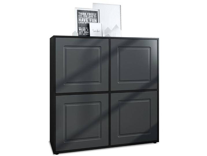 Möbelhandel Klipenstein Highboard NOAH V2, Kommode Schrank Landhaus, Korpus Schwarz matt, Graphit Seidenmatt Möbelhandel Klipenstein Highboard NOAH V2, Kommode Schrank Landhaus, Korpus Schwarz matt, Graphit Seidenmatt von OTTO