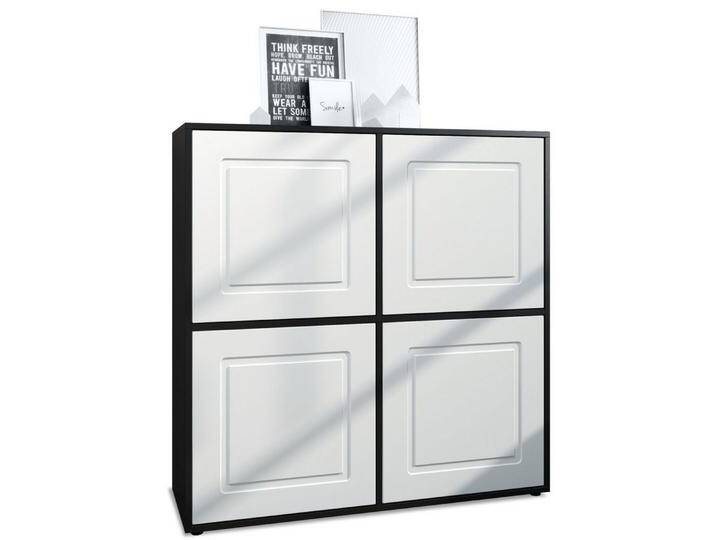 Möbelhandel Klipenstein Highboard NOAH V2, Kommode Schrank Landhaus, Korpus Schwarz matt, Weiß Matt Möbelhandel Klipenstein Highboard NOAH V2, Kommode Schrank Landhaus, Korpus Schwarz matt, Weiß Matt von OTTO
