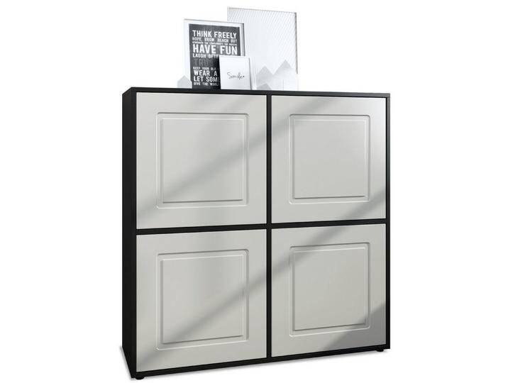 Möbelhandel Klipenstein Highboard NOAH V2, Kommode Schrank Landhaus, Korpus Schwarz matt, grau, Hellgrau Seidenmatt Möbelhandel Klipenstein Highboard NOAH V2, Kommode Schrank Landhaus, Korpus Schwarz matt, grau, Hellgrau Seidenmatt von OTTO