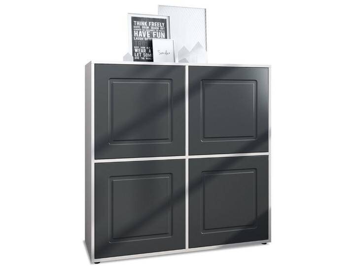 Möbelhandel Klipenstein Highboard NOAH V2, Kommode Schrank Landhaus, Korpus Weiß matt, Graphit Seidenmatt Möbelhandel Klipenstein Highboard NOAH V2, Kommode Schrank Landhaus, Korpus Weiß matt, Graphit Seidenmatt von OTTO