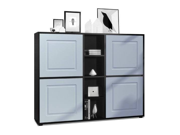 Möbelhandel Klipenstein Highboard NOAH V3, Kommode Schrank Landhaus, Korpus Schwarz matt, Denim Matt Möbelhandel Klipenstein Highboard NOAH V3, Kommode Schrank Landhaus, Korpus Schwarz matt, Denim Matt von OTTO