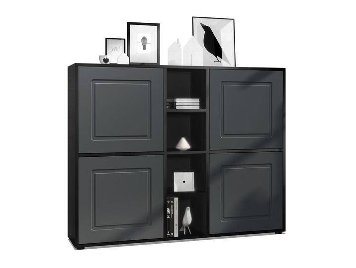 Möbelhandel Klipenstein Highboard NOAH V3, Kommode Schrank Landhaus, Korpus Schwarz matt, Graphit Seidenmatt Möbelhandel Klipenstein Highboard NOAH V3, Kommode Schrank Landhaus, Korpus Schwarz matt, Graphit Seidenmatt von OTTO