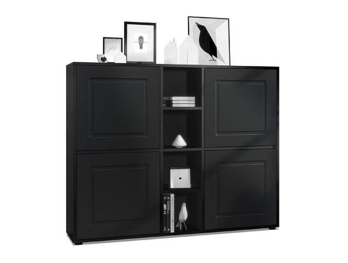 Möbelhandel Klipenstein Highboard NOAH V3, Kommode Schrank Landhaus, Korpus Schwarz matt, schwarz, Schwarz Matt Möbelhandel Klipenstein Highboard NOAH V3, Kommode Schrank Landhaus, Korpus Schwarz matt, schwarz, Schwarz Matt von OTTO
