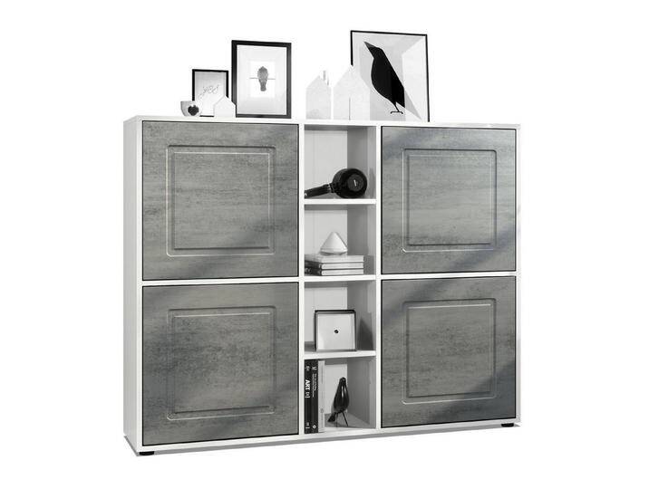 Möbelhandel Klipenstein Highboard NOAH V3, Kommode Schrank Landhaus, Korpus Weiß matt, Beton Dunkel Möbelhandel Klipenstein Highboard NOAH V3, Kommode Schrank Landhaus, Korpus Weiß matt, Beton Dunkel von OTTO