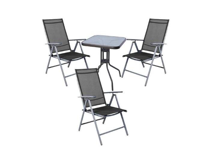 Mojawo Essgruppe 4-tlg Bistro Garnitur Bistromöbel Klappstuhl Sitzgruppe Hochlehner von OTTO