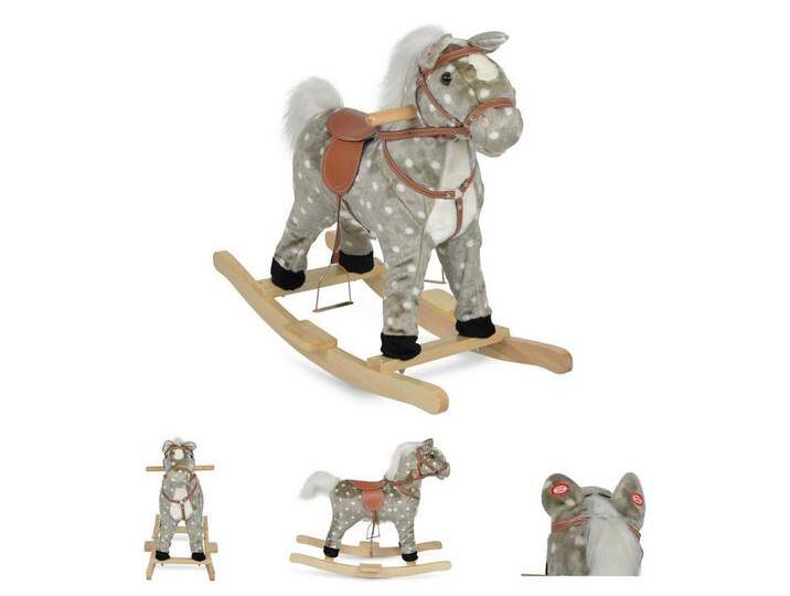 Moni Schaukeltier Plüsch Schaukelpferd Spotty, WJ-001, Schwanz und Mund beweglich, Sound, grau Moni Schaukeltier Plüsch Schaukelpferd Spotty, WJ-001, Schwanz und Mund beweglich, Sound, grau von OTTO