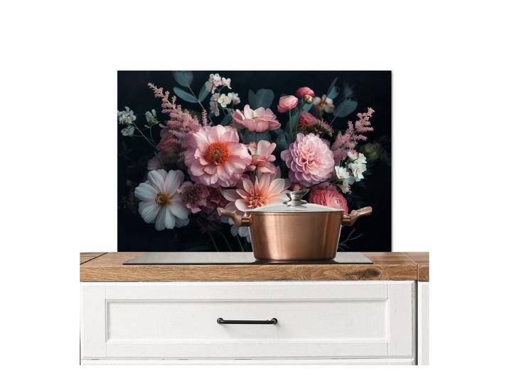 MuchoWow Küchenrückwand Blumen - Rosa - Blumenstrauß, rosa, Rosa - Blumen von OTTO