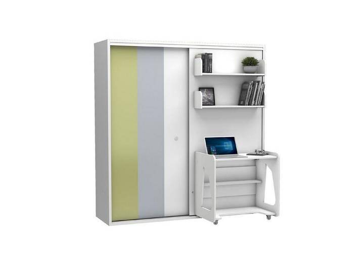 Multimo Schrankbett Studio 5 Schrankbett, Klappbett mit LED-Beleuchtung, grün von OTTO