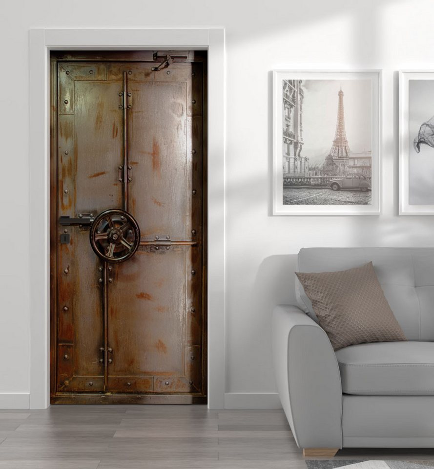 MyMaxxi Dekorationsfolie Türtapete Türposter Türfolie selbstklebend Bunkertür Türaufkleber, (Stil 65, 1St.}, Klebefolie Tür aufgerollt), Selbstklebend von MyMaxxi