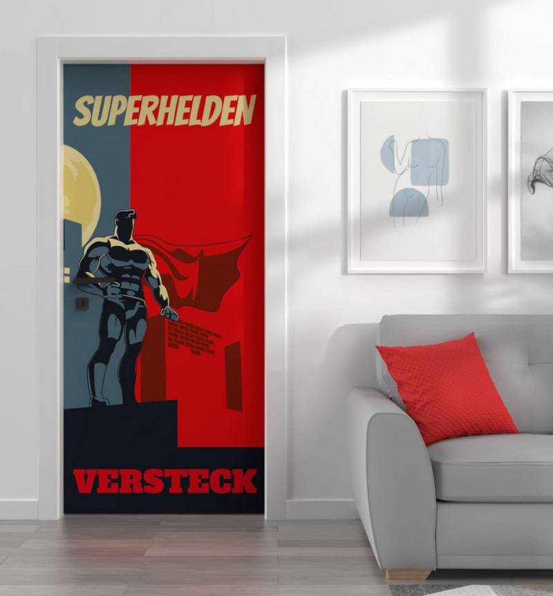MyMaxxi Dekorationsfolie Türtapete Türposter Türfolie selbstklebend Superheld Pose Türaufkleber, (Stil 35, 1St.}, Klebefolie Tür aufgerollt), Selbstklebend MyMaxxi Dekorationsfolie Türtapete Türposter Türfolie selbstklebend Superheld Pose Türaufkleber, (Stil 35, 1St.}, Klebefolie Tür aufgerollt), Selbstklebend von MyMaxxi