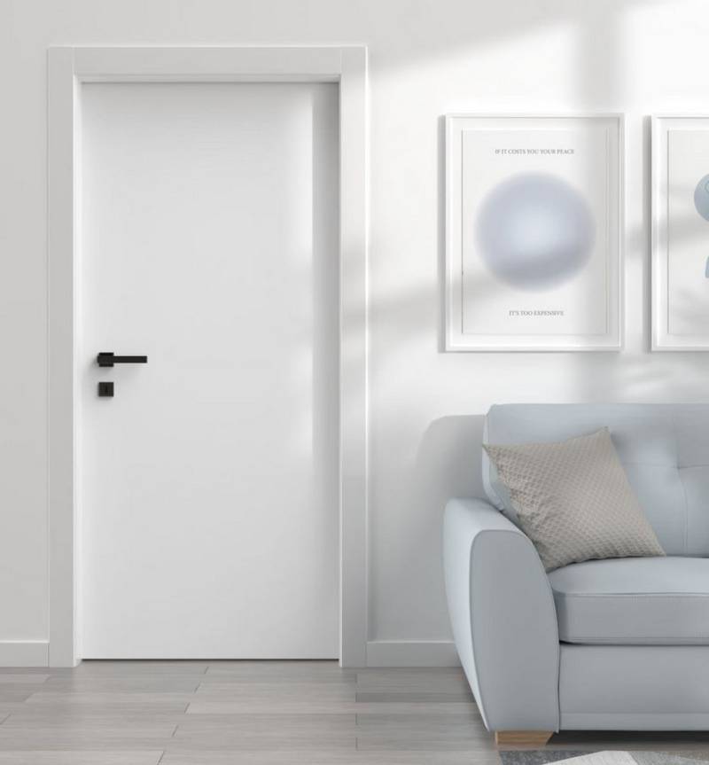 MyMaxxi Dekorationsfolie Türtapete Türposter Türfolie selbstklebend Unifarben weiß Türaufkleber, (Unifarben weiß, 1St.}, Klebefolie Tür aufgerollt), Selbstklebend von MyMaxxi