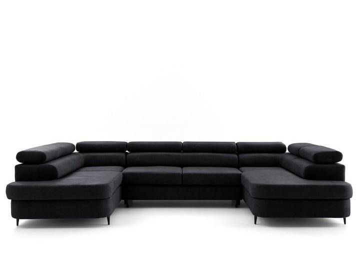 NEXT COLLECTION Ecksofa PRIAM Maxi U2, Schlaffunktion 2x Bettkasten XXL U-Form Verstellbare Kopfstützen, mit Bettkasten, grau, Graphit (Vena20) von OTTO