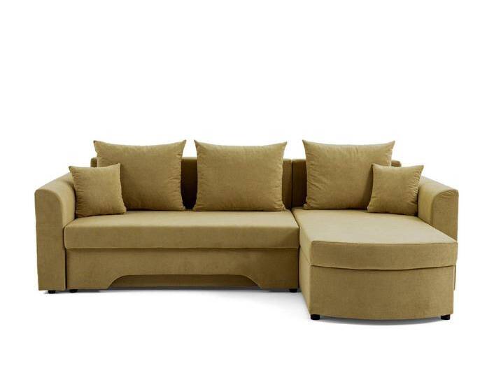 NEXT COLLECTION Ecksofa SMART PLUS, Lose Rückenlehnen-Kissen, Bettzeugkasten, Schlaffunktion 190x140 cm, gelb, Gelb(Cruz48) von OTTO