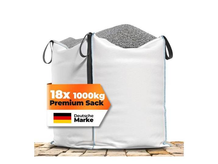 NTG Nutzfahrzeug Technik GmbH Gartensack Big Bag, 4 Schlaufen, Tragfähigkeit von 1000 kg, 90 x 90 x 90cm, (18-tlg), Recycelbar, Strapazierfähig, UV Beständig, Wasserfest, weiß von OTTO