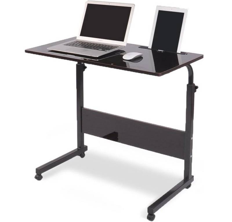 NUODWELL Computertisch Höhenverstellbar Laptoptisch Computertisch mit Rollen, 80 * 40cm von NUODWELL