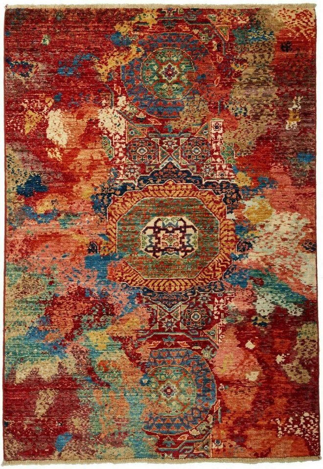 Nain Trading Designteppich Arijana Design 100x147 Handgeknüpfter Moderner Orientteppich, rechteckig, Höhe: 5 mm von Nain Trading