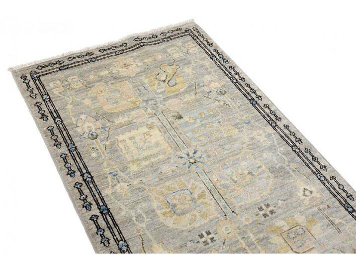 Nain Trading Designteppich Orientteppich Arijana Design 414x77 Handgewebter Teppich, Läufer, Höhe: 0.5 mm, beige grau Nain Trading Designteppich Orientteppich Arijana Design 414x77 Handgewebter Teppich, Läufer, Höhe: 0.5 mm, beige grau von OTTO
