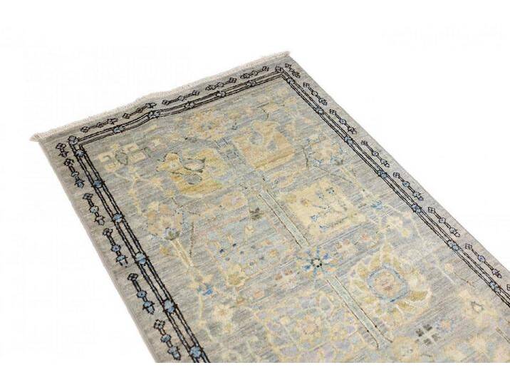 Nain Trading Designteppich Orientteppich Arijana Design 415x77 Handgewebter Teppich, Läufer, Höhe: 0.5 mm, beige grau Nain Trading Designteppich Orientteppich Arijana Design 415x77 Handgewebter Teppich, Läufer, Höhe: 0.5 mm, beige grau von OTTO