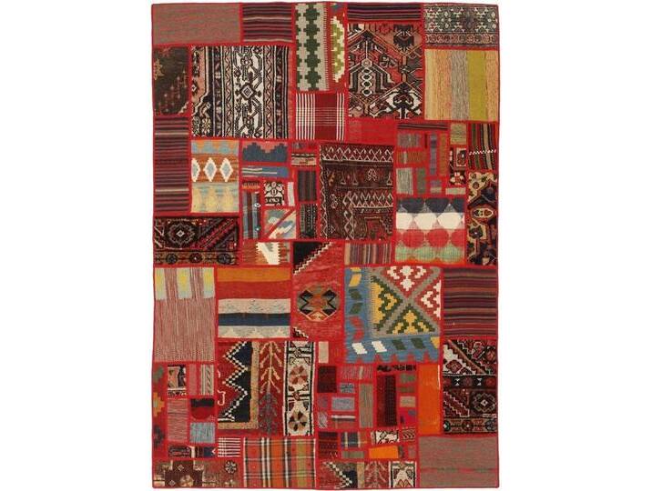 Nain Trading Orientteppich Kelim Patchwork 141x201 Handgewebter Orientteppich / Perserteppich, rechteckig, Höhe: 4 mm, rot von OTTO