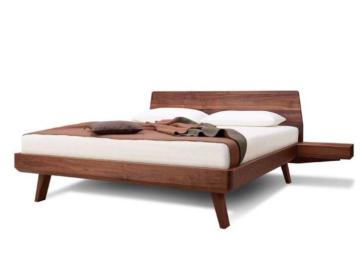 Natur24 Bett Doppelbett Elba 180 x 200 cm in Buche Nuss gebeizt und lackiert von OTTO