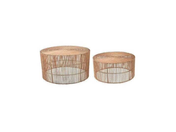 Natur24 Couchtisch 2er Set Couchtische Elmima Rattan natürliches Finish Ø66cm und Ø55cm von OTTO