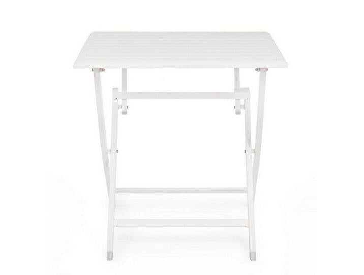 Natur24 Esstisch Klapptisch Elin 70 x 70 x 71 cm Aluminium Weiß Esszimmer Esstisch von OTTO