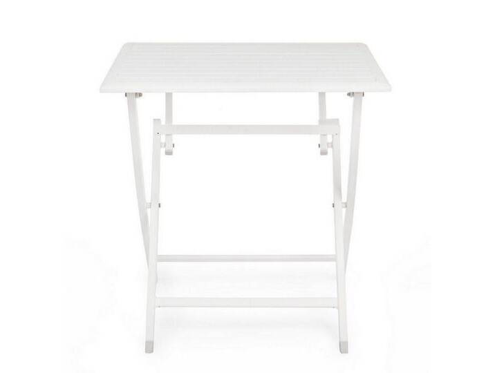 Natur24 Esstisch Klapptisch Elin 70 x 70 x 71 cm Aluminium Weiß Esszimmer Esstisch von OTTO