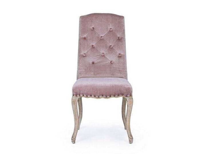 Natur24 Esszimmerstuhl 2er Set Stühle Diva 51 x 53 x 99 cm Holz und Polyester Rosa, rosa von OTTO