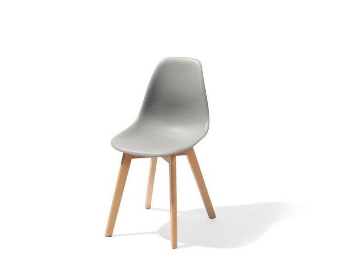 Natur24 Esszimmerstuhl Keeve 4er Set Stapelstuhl 53 x 47 x 83 cm Birke Polypropylen, grau von OTTO